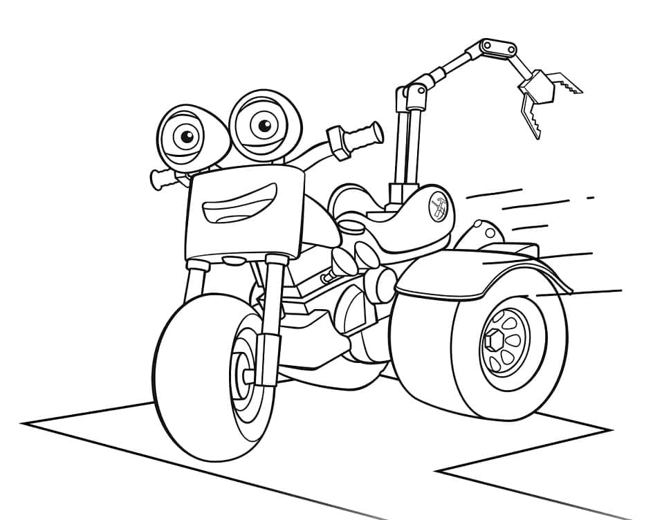Desenho de Ricky Zoom Imprimivel para Imprimir e Colorir