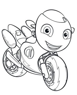 Desenho de Ricky Zoom Pdf para Colorir