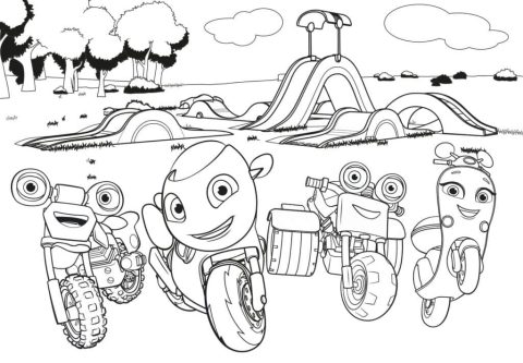 Desenho de Ricky Zoom Pdf para Colorir grátis