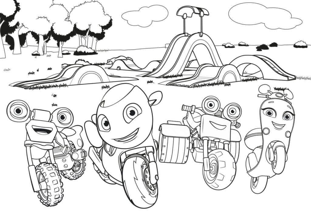 Desenho de Ricky Zoom Pdf para Colorir Grátis