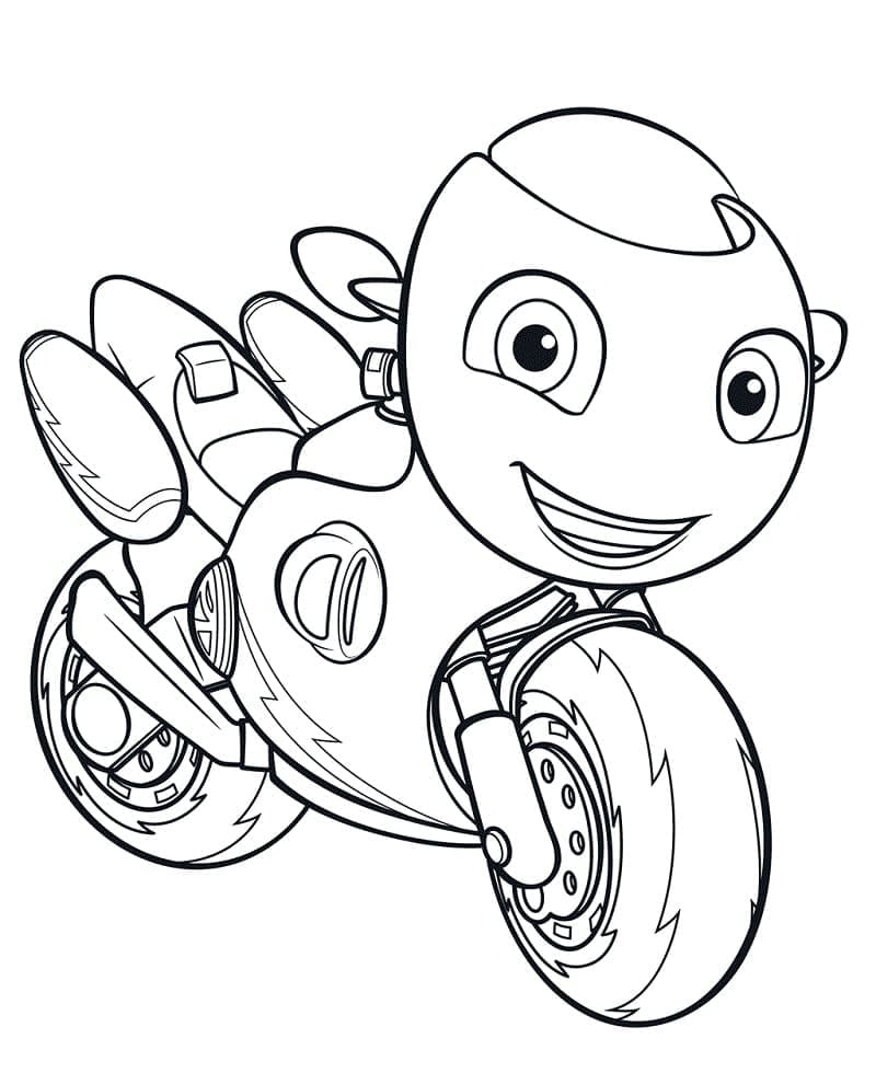 Desenho de Ricky Zoom Pdf para Colorir