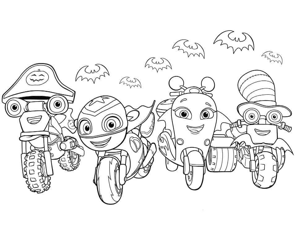 Desenho de Ricky Zoom Pdf para Imprimir e Colorir