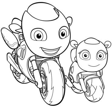 Desenho Toot e Ricky Zoom para Colorir