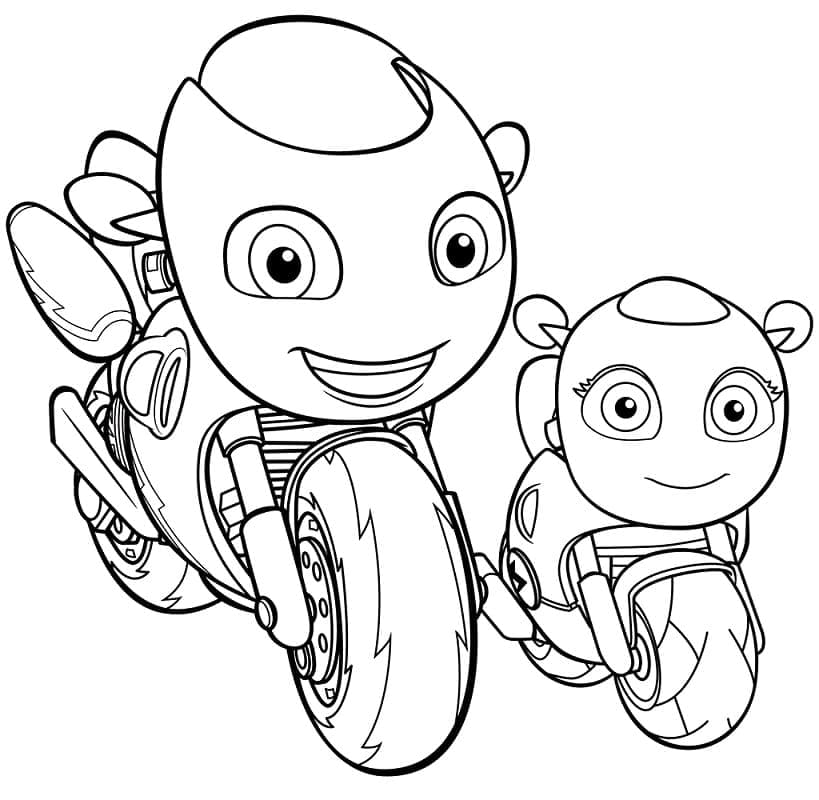 Desenho Toot e Ricky Zoom para Colorir