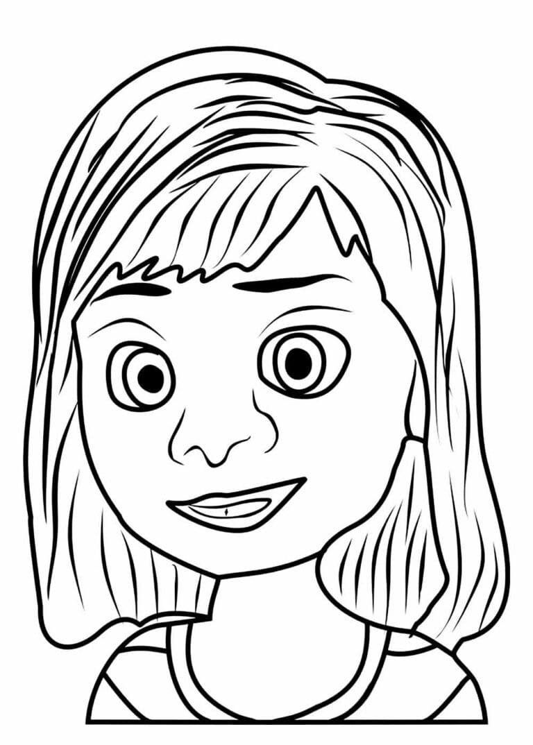 Desenho de Divertidamente Riley para Colorir