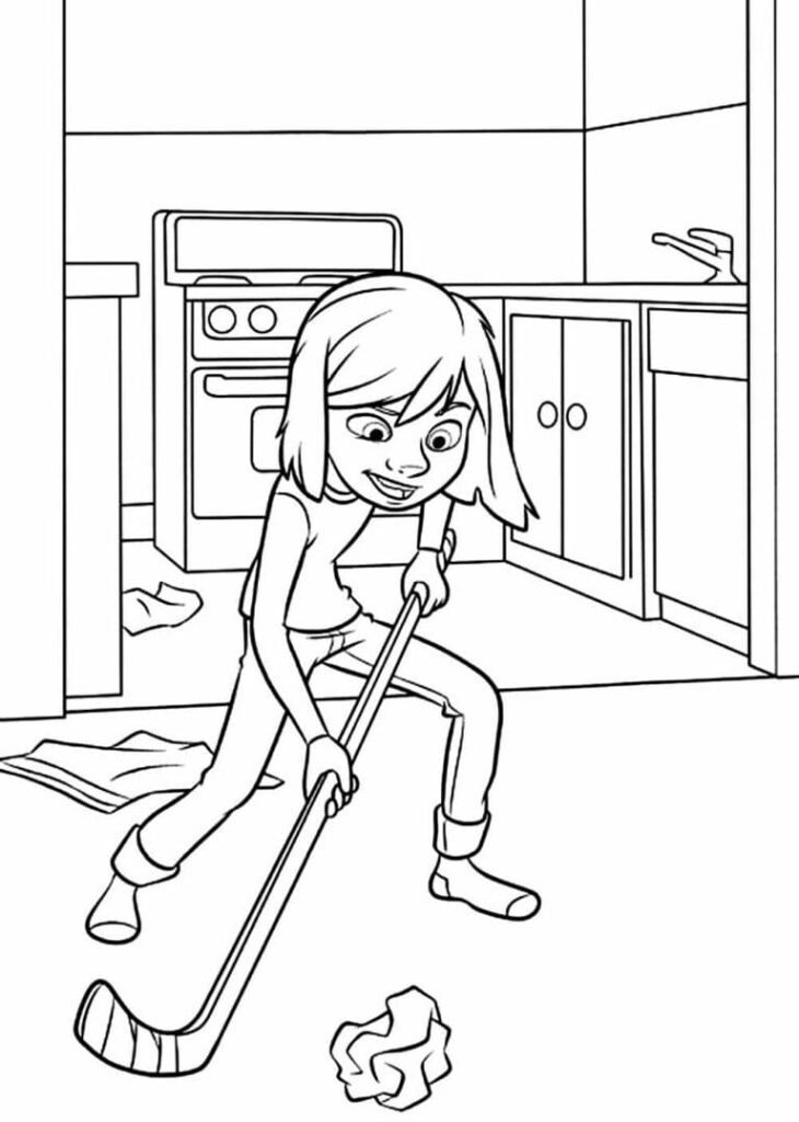 Desenho de Riley Andersen Divertida Mente para Colorir
