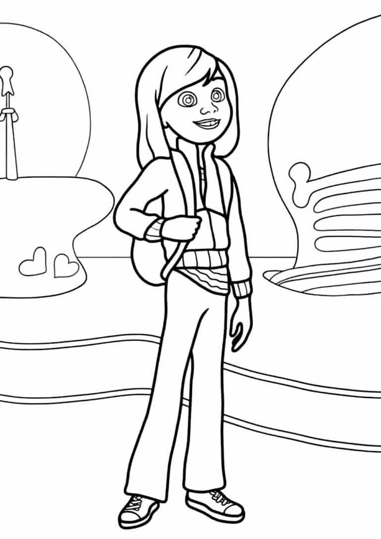 Desenho de Riley Andersen de Divertida Mente para Colorir