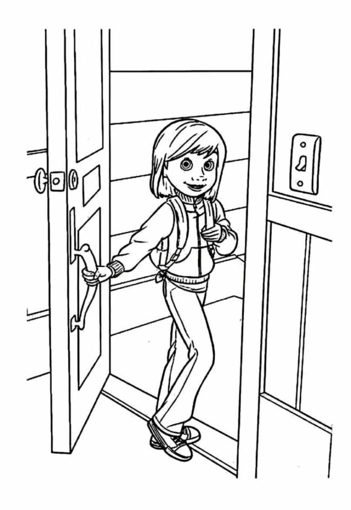 Desenho de Riley Divertidamente para Colorir
