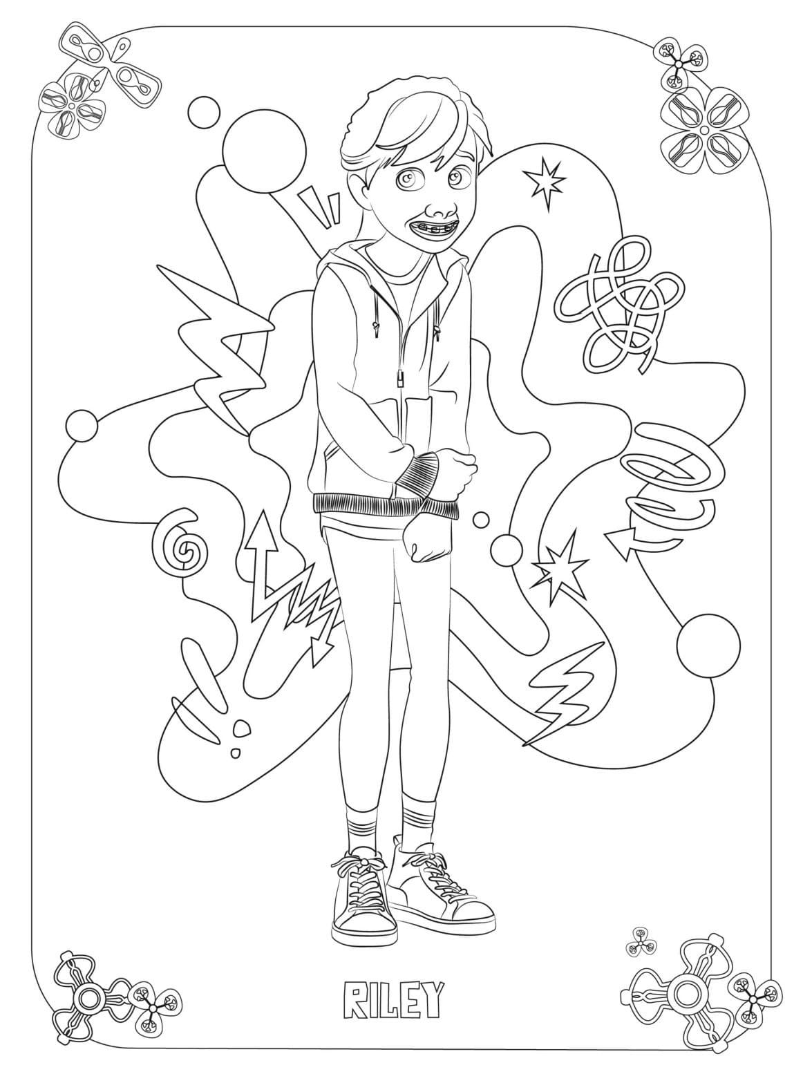 Desenho de Riley Imprimivel Grátis para Crianças para Colorir