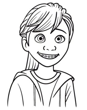 Desenho de Riley Sorridente para Colorir