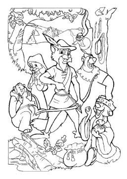 Desenho de Robin Hood para Pintar Imprimível