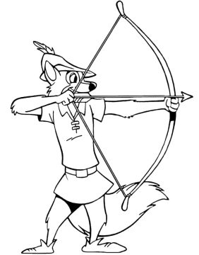 Desenho de Robin Hood Pdf para Colorir