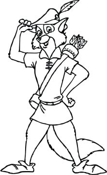 Desenho de Robin Hood Pdf para Imprimir e Colorir