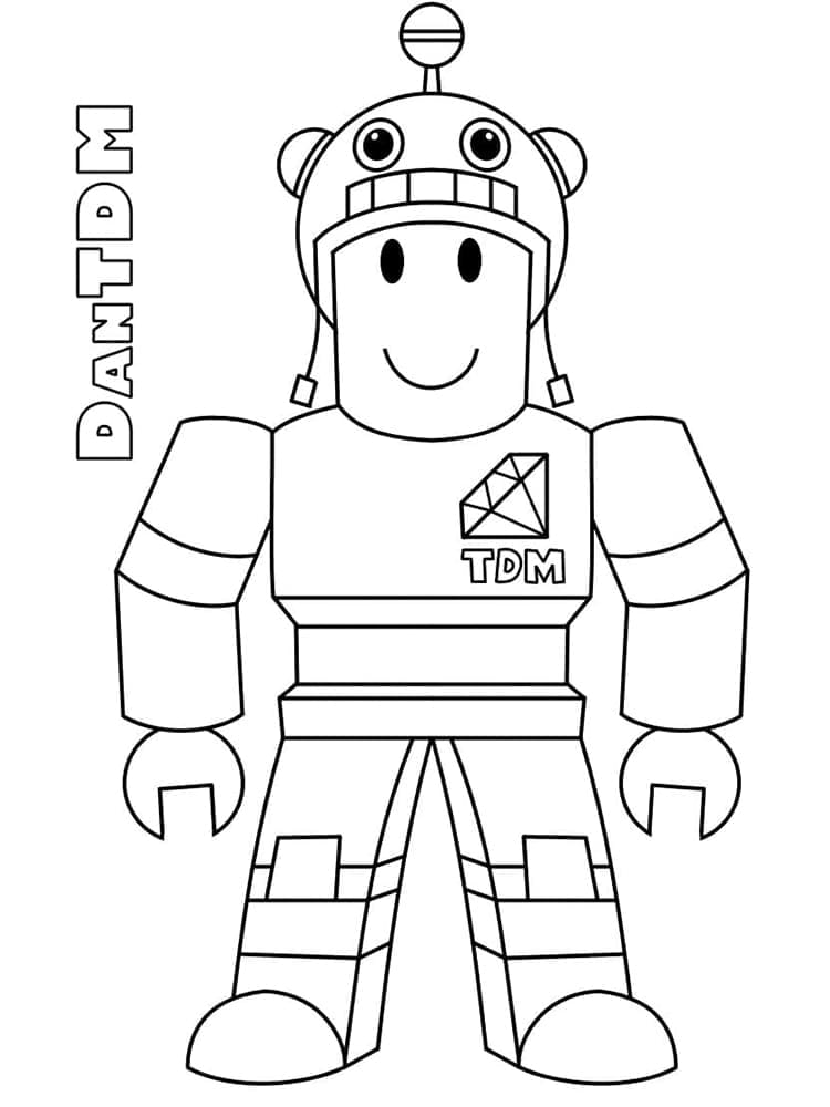 Desenho de Dantdm de Roblox para Colorir
