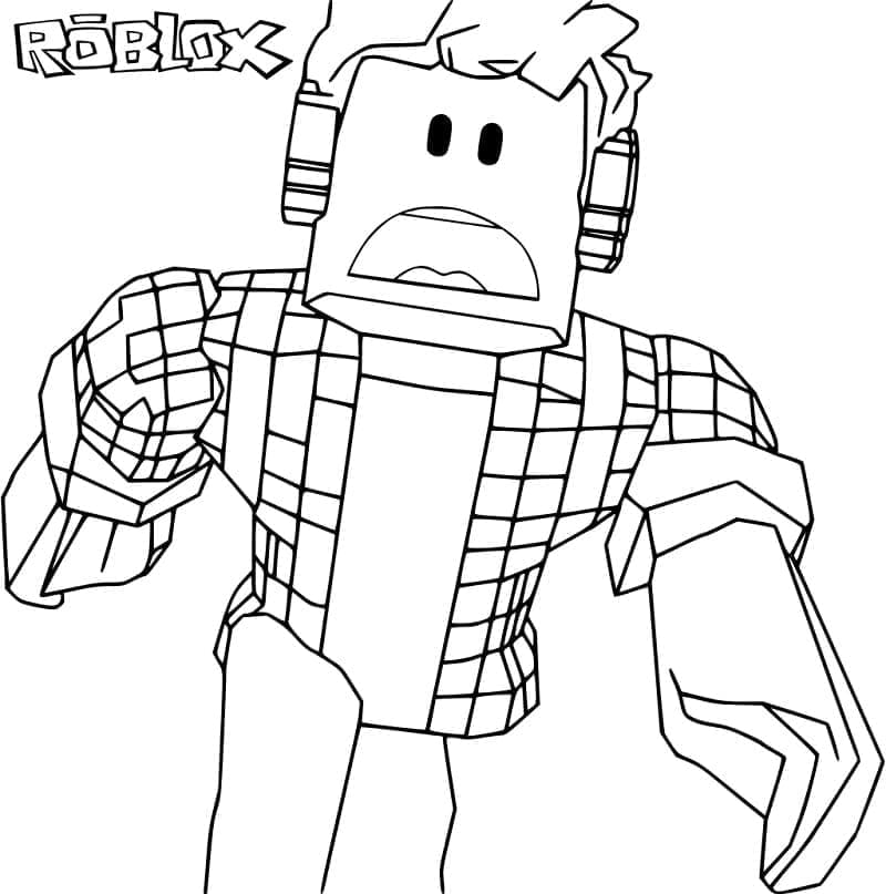 Desenho de Imagem de Roblox para Colorir