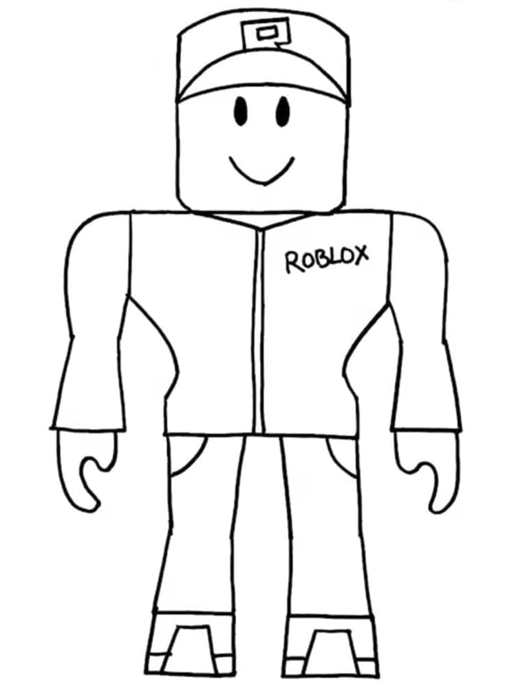 Desenho de Jogador de Roblox para Colorir