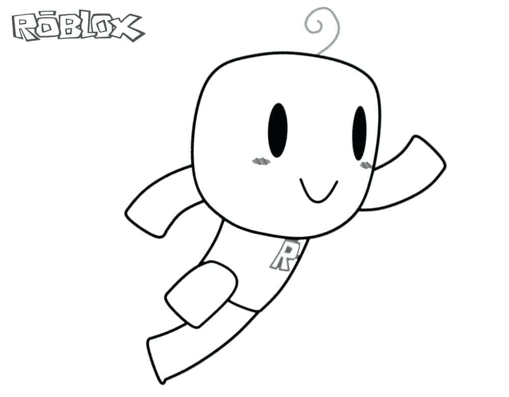 Desenho de Jogador Novato de Roblox para Colorir