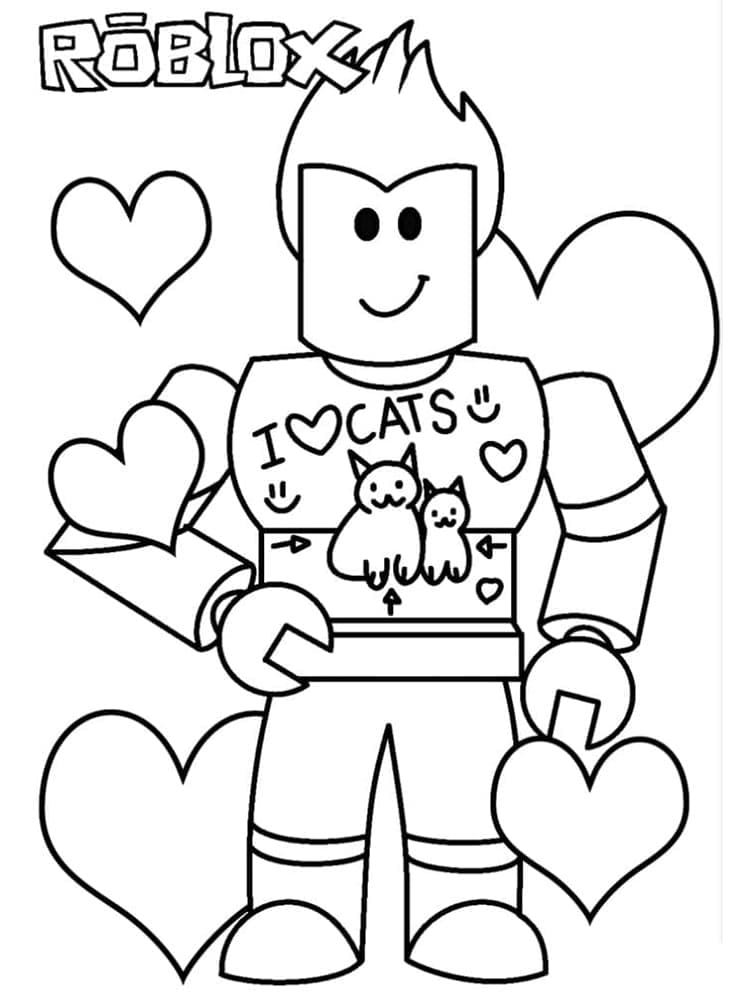 Desenho de Jogo Roblox para Colorir