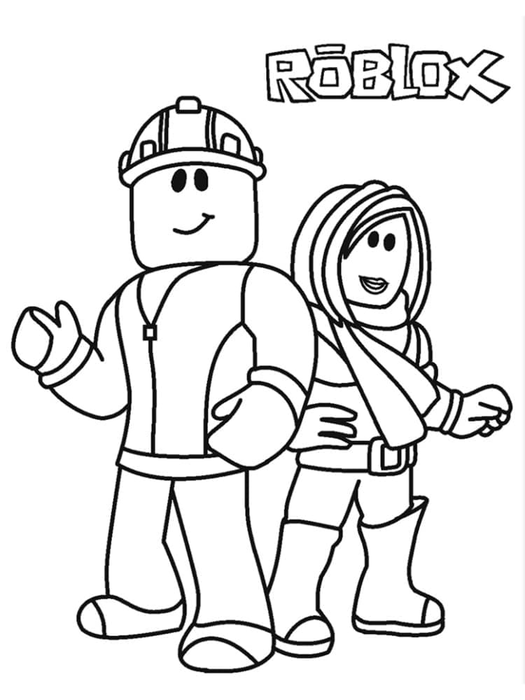 Desenho de Jogo Roblox para Crianças para Colorir