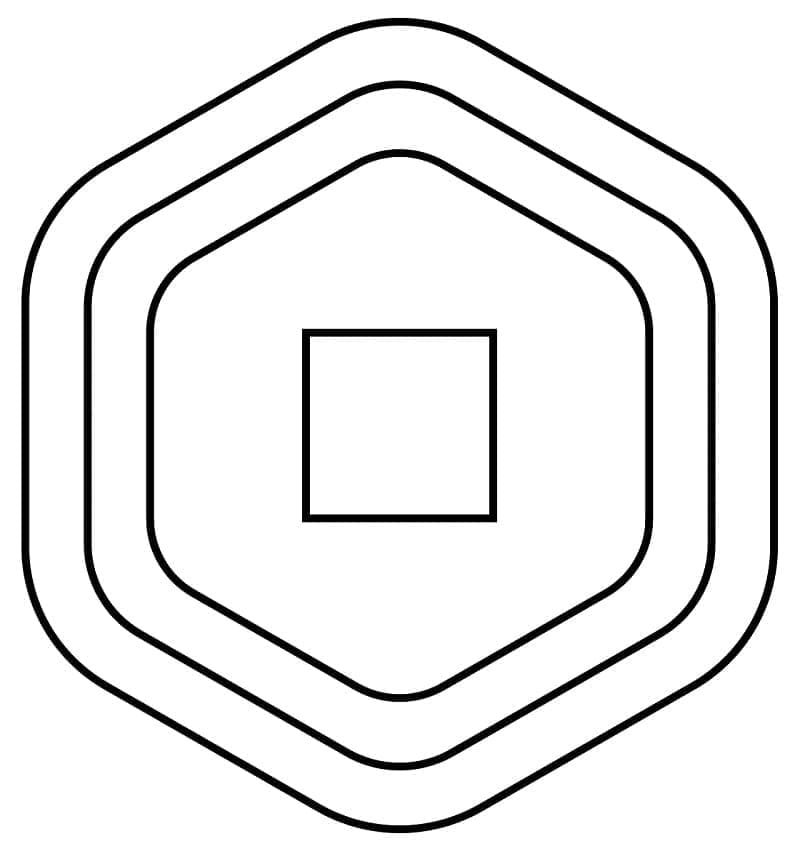 Desenho de Logotipo do Roblox para Colorir