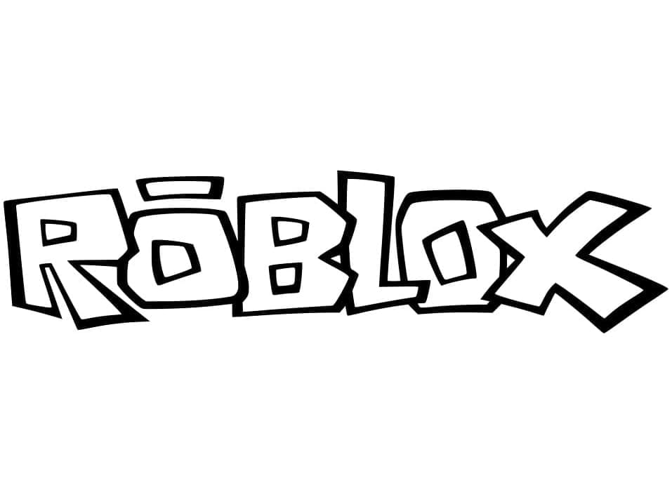Desenho de Logotipo Roblox para Colorir