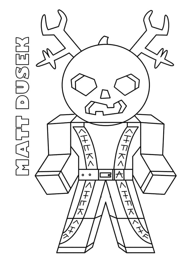 Desenho de Matt Dusek de Roblox para Colorir