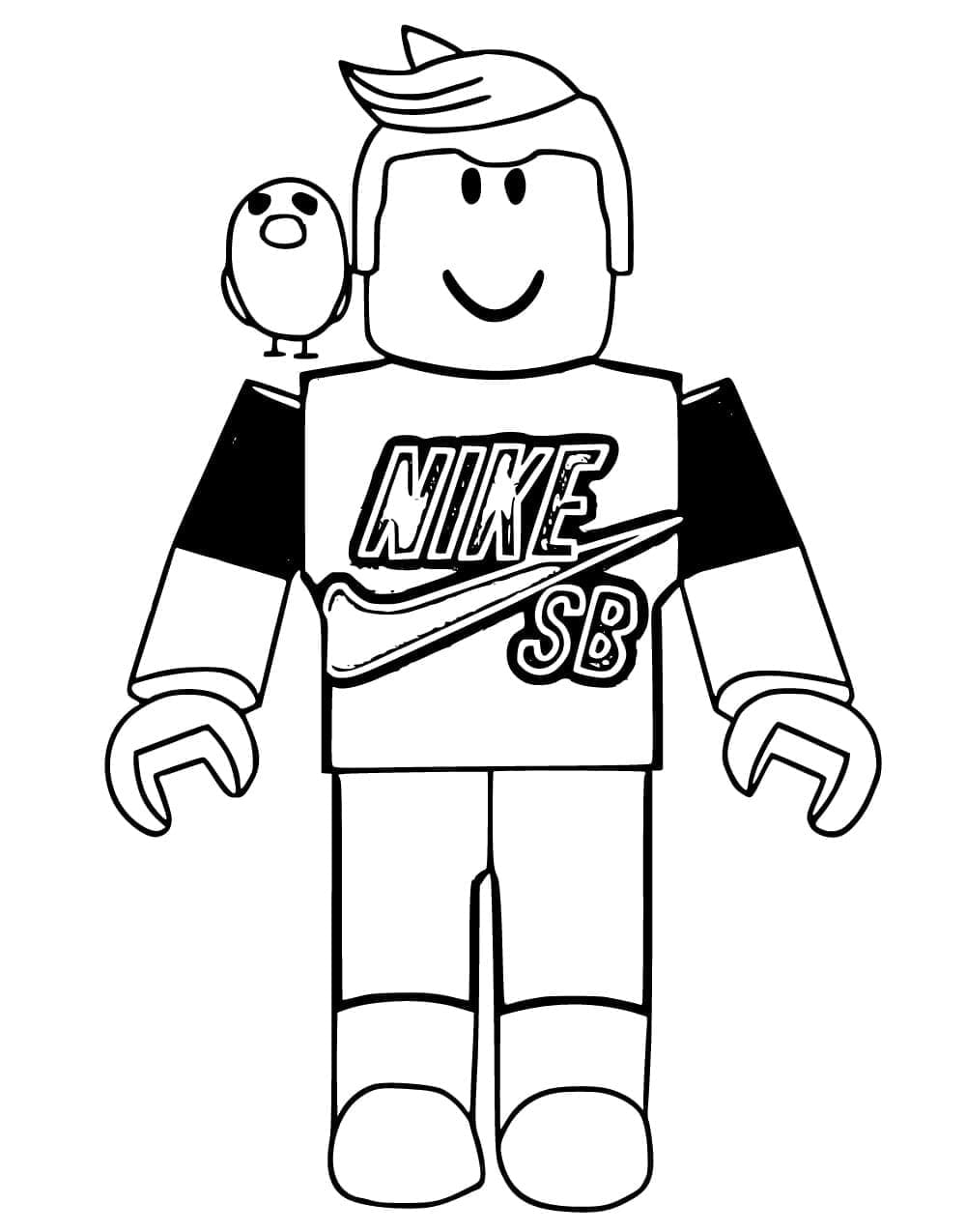 Desenho de Nike Roblox para Colorir
