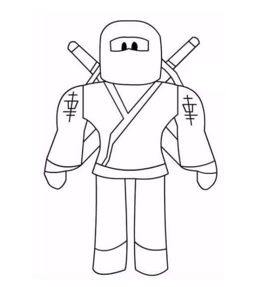 Desenho de Ninja de Roblox para Colorir