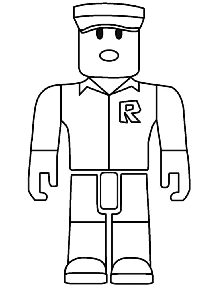 Desenho de o Jogador Roblox para Colorir