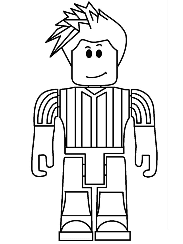 Desenho de Personagem Roblox para Colorir