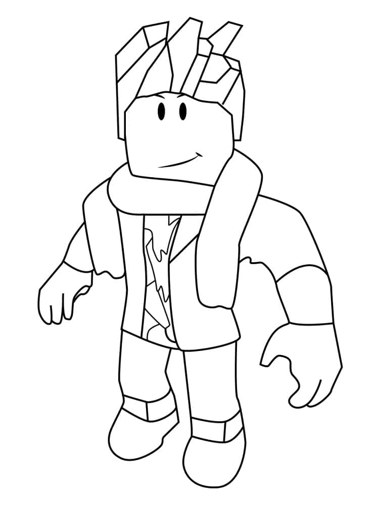 Desenho de Punk Guy de Roblox para Colorir
