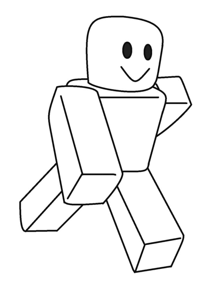 Desenho de Roblox Novato para Colorir