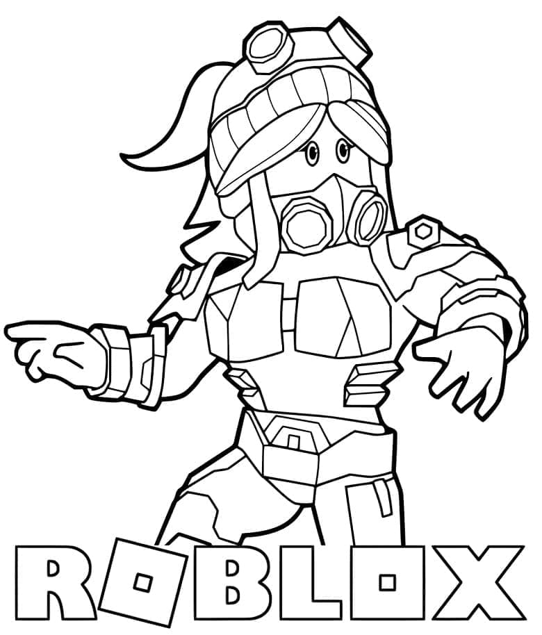 Desenho de Roblox para Crianças para Colorir