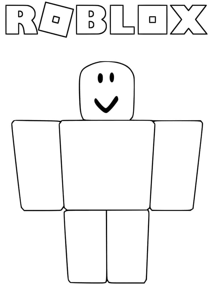 Desenho de Roblox Simples para Colorir