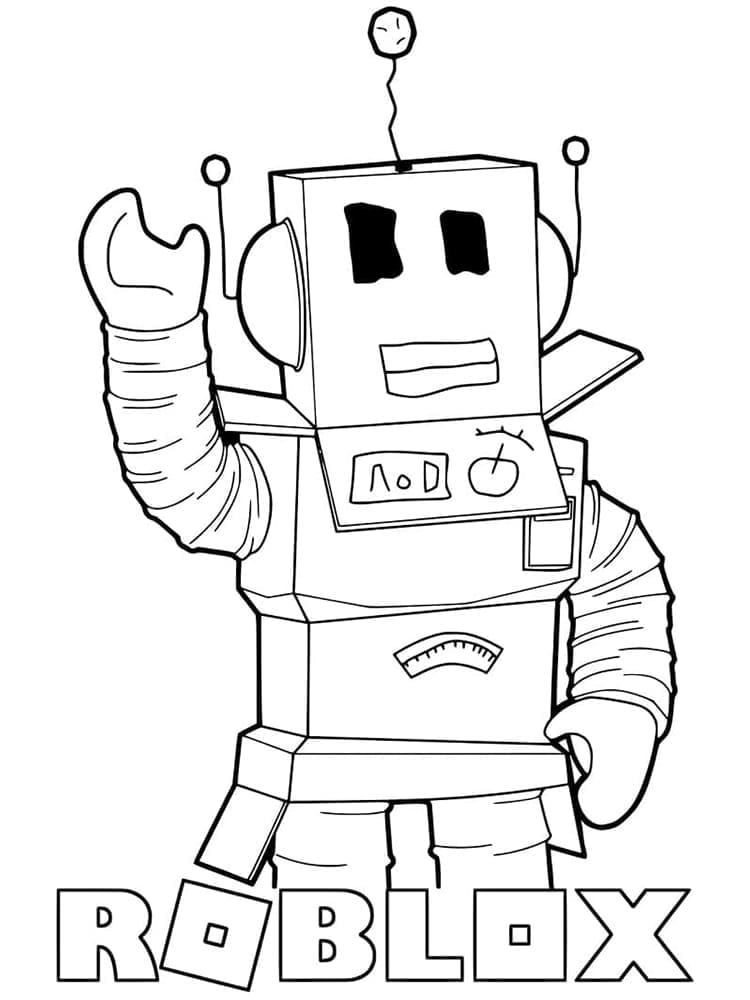 Desenho de Robô Roblox para Colorir