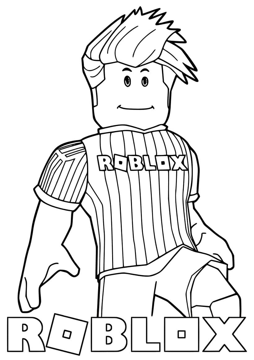 Desenho Jogador de Futebol Roblox para Colorir