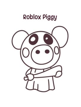 Desenho para Imprimir de Piggy Roblox grátis
