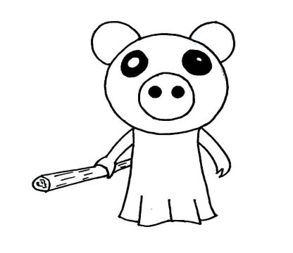 Desenho Pdf do Piggy Roblox para Colorir