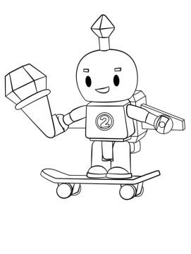Desenho robô Roblox para Colorir