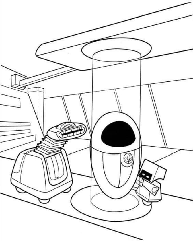 Desenho de Imagem de Robôs para Colorir