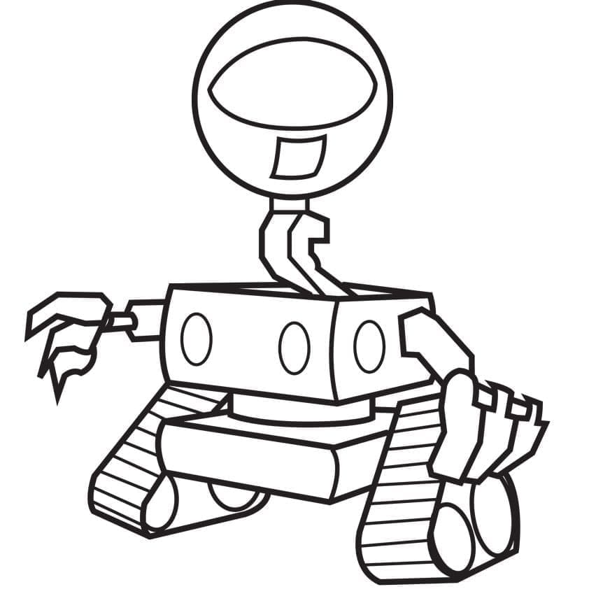 Desenho de Pintura de Robô para Colorir