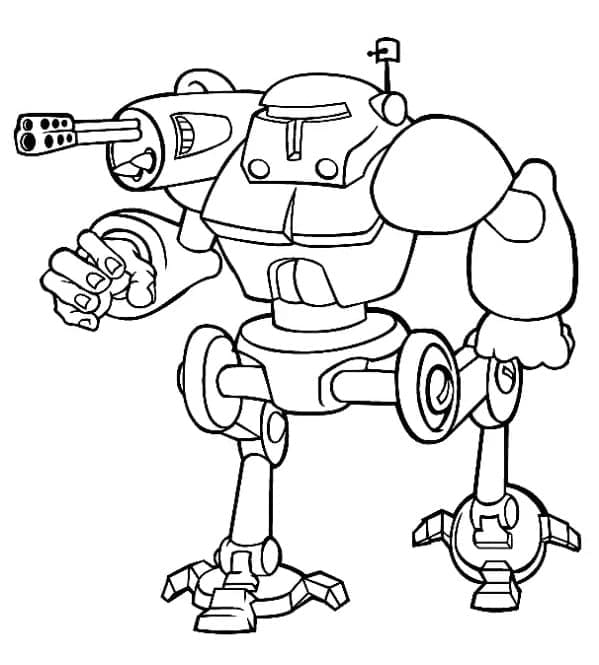 Desenho de Robô Imprimivel para Colorir