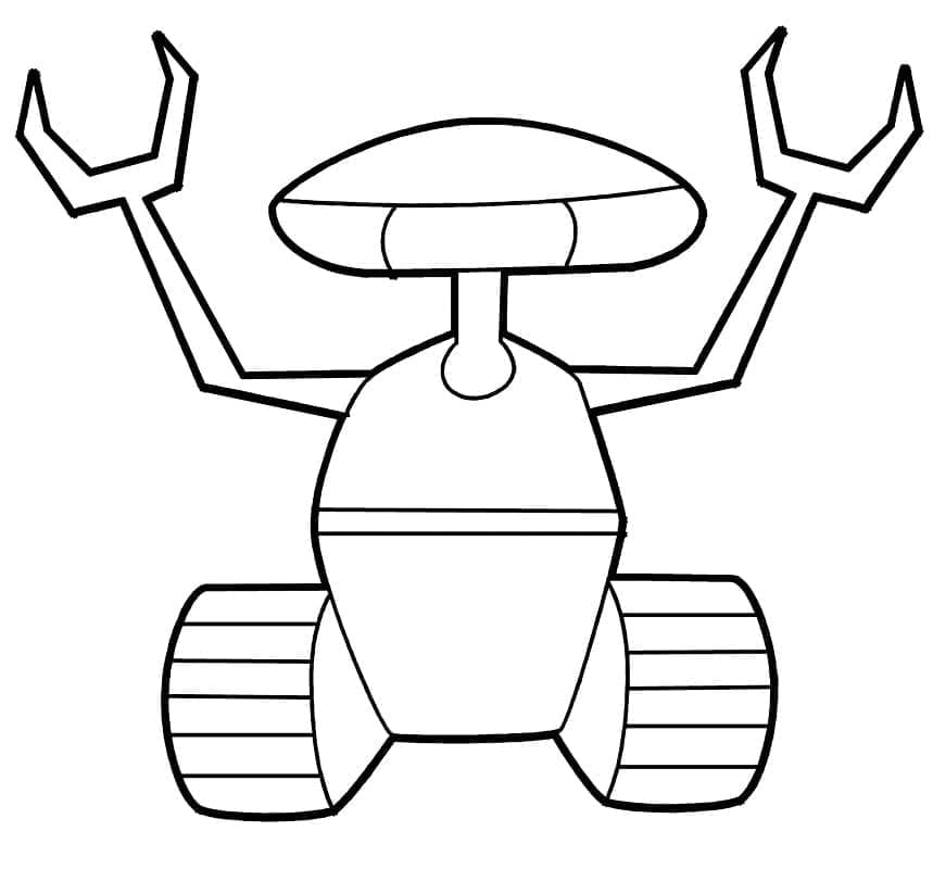 Desenho de Robô Simples para Colorir