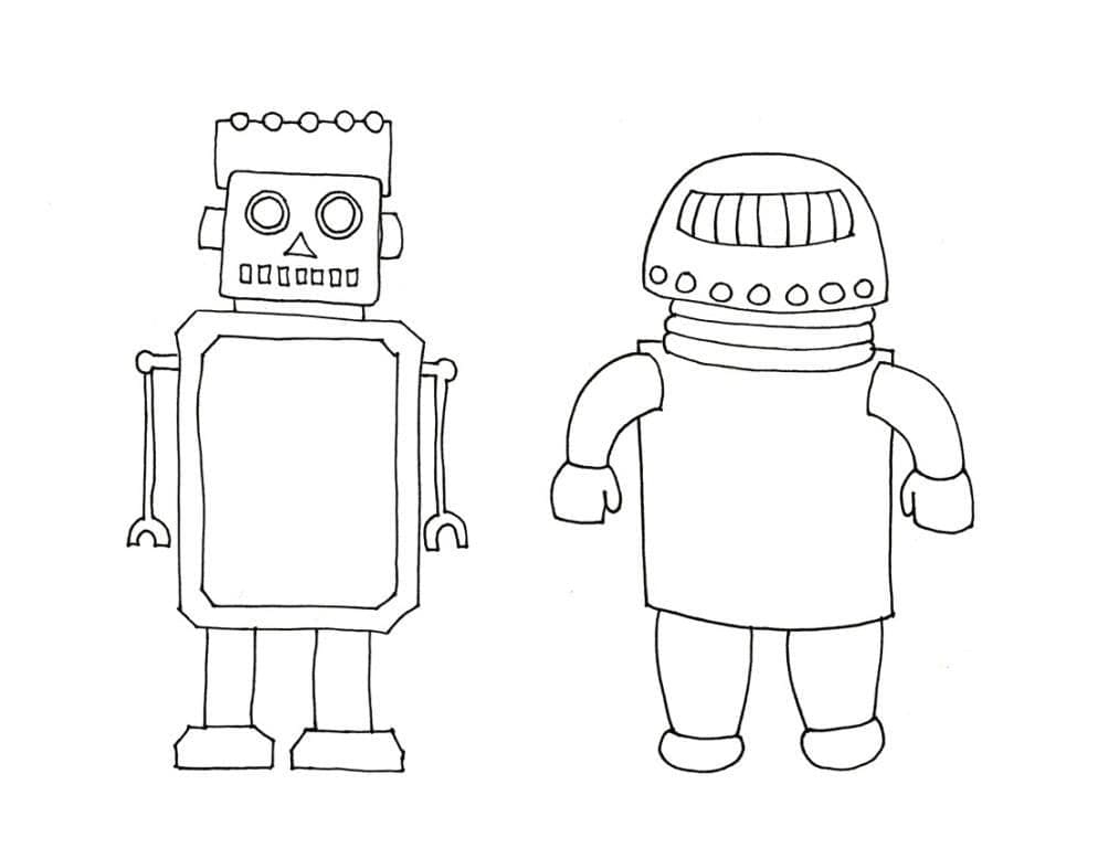 Desenho de Robôs para Colorir