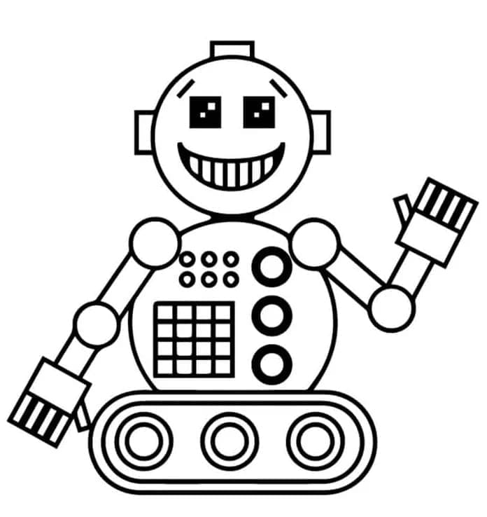 Desenho de um Robô Animado para Colorir