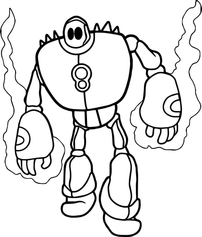 Desenho de um Robô Incrível para Colorir