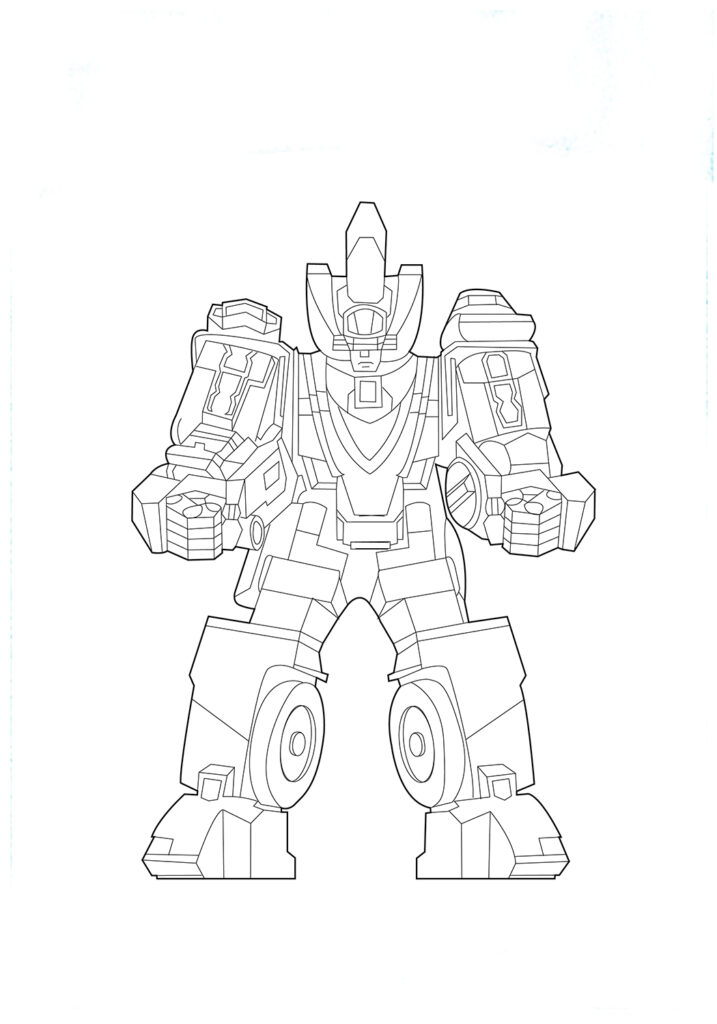 Desenho de Robô com Muitos Detalhes para Colorir