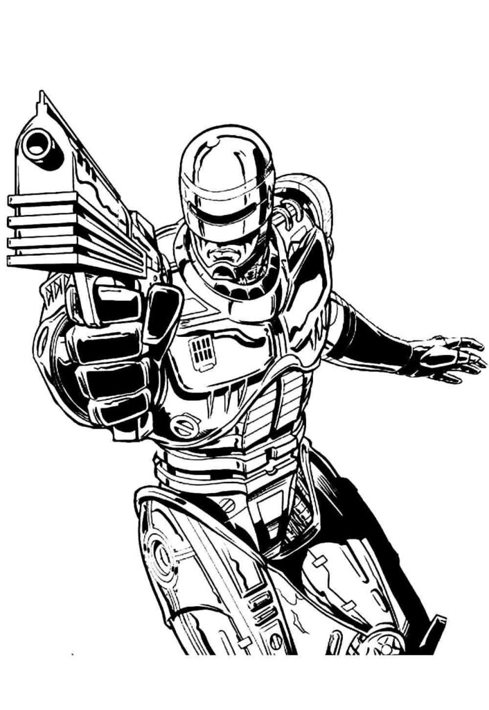 Desenho de Robocop Download para Colorir