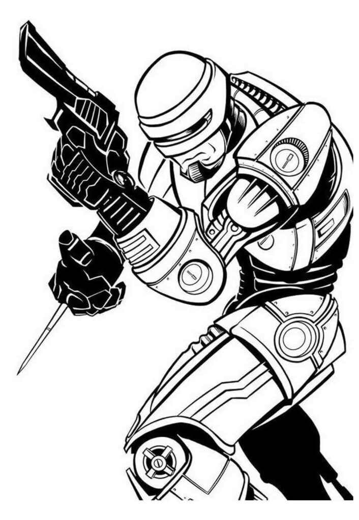 Desenho de Robocop para Colorir Download