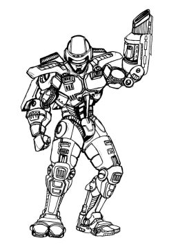 Desenho de Robocop para Colorir Pdf grátis